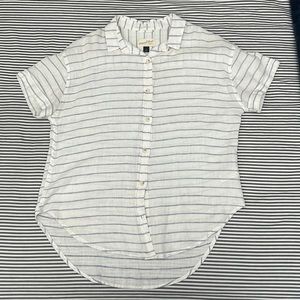 White linen button down